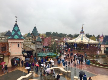 Fantasyland as seen from the castle balcony.